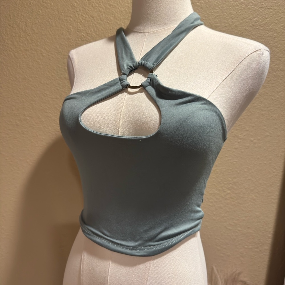 Elegant Halter Neck Top in Blue